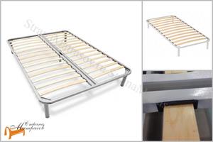 Сонум - Основание для кровати металлическое с березовыми ламелями с ножками